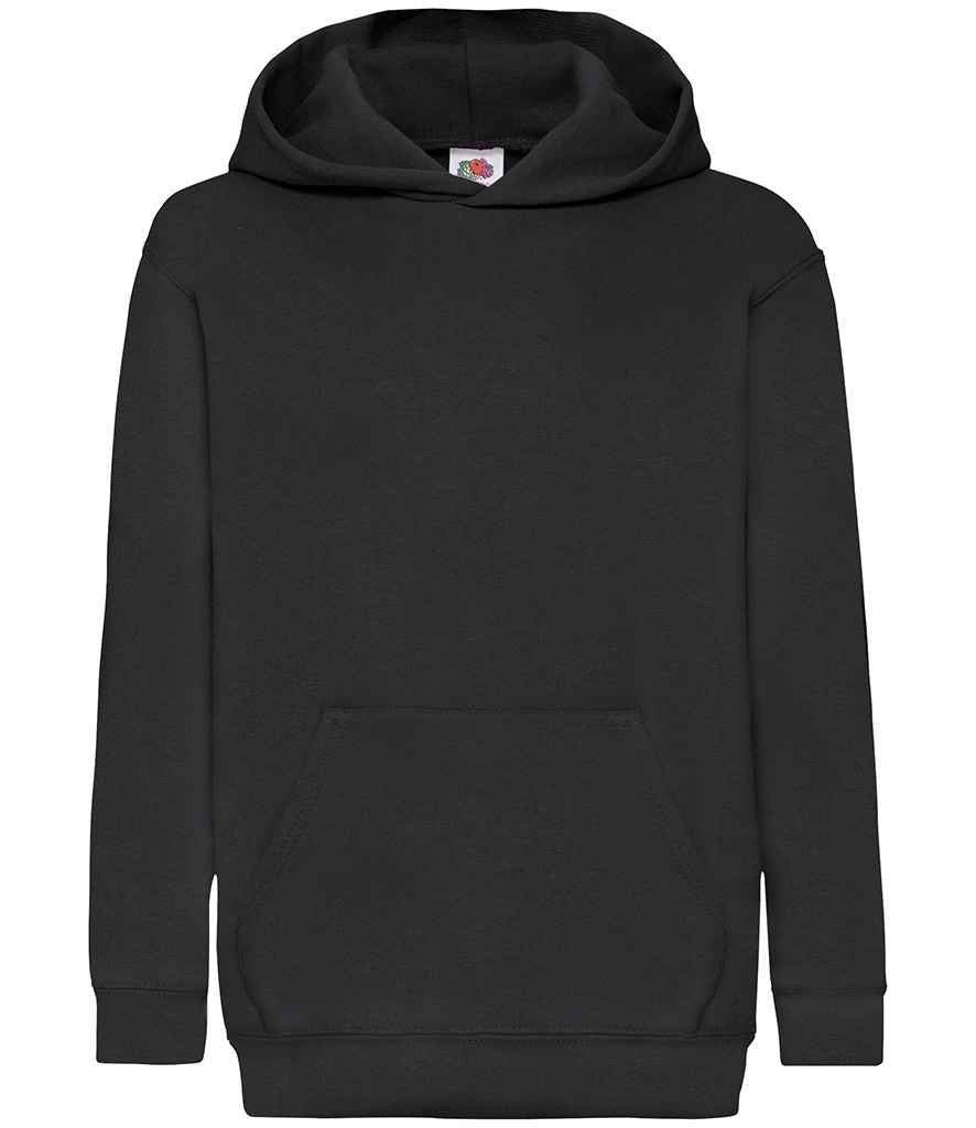 Fruit of the Loom Kids Classic Hooded Sweatshirt - Black