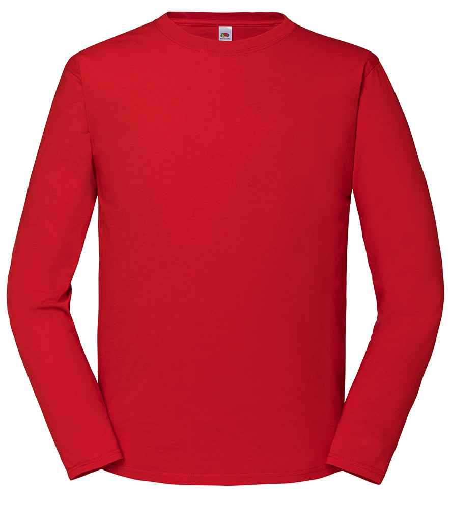 Fruit of the Loom Iconic 195 Long Sleeve T-Shirt - Red