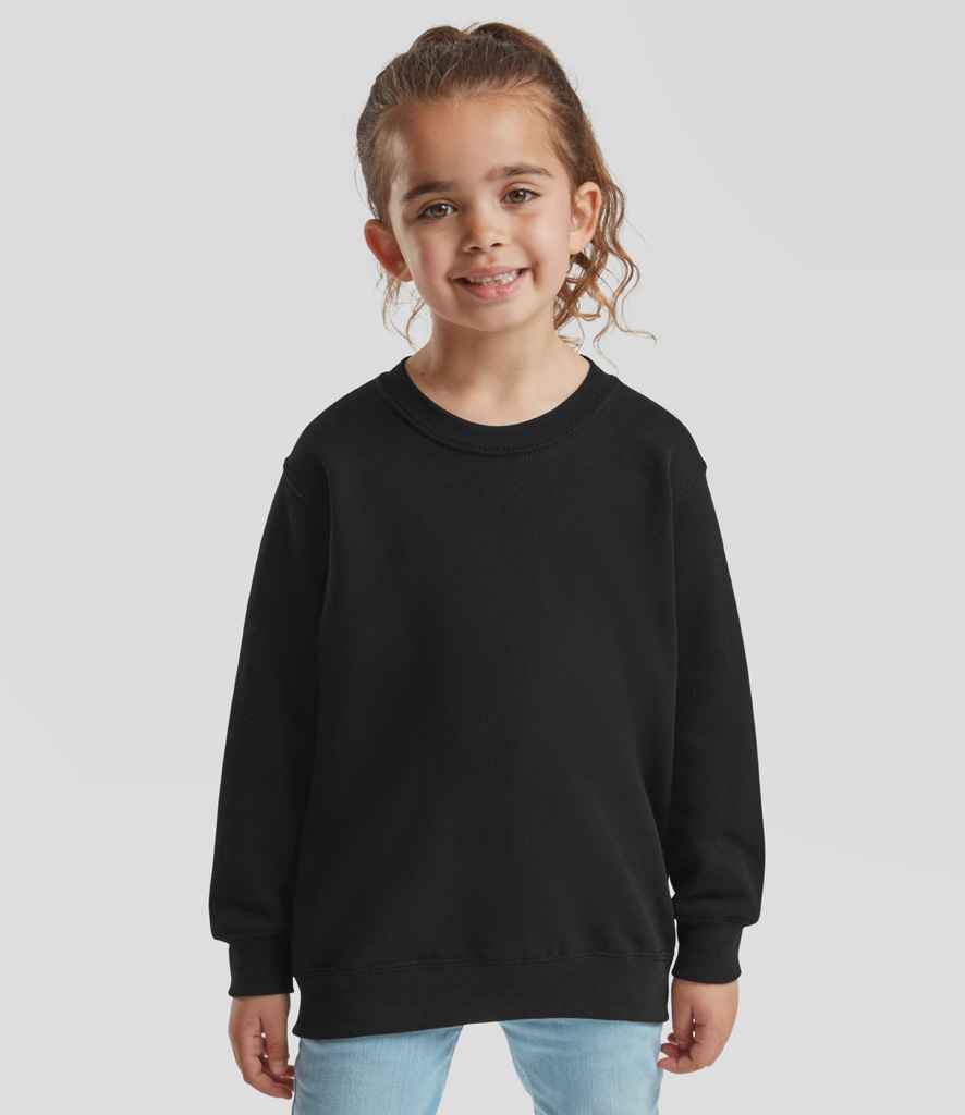 Fruit of the Loom Kids Classic Drop Shoulder Sweatshirt - Black