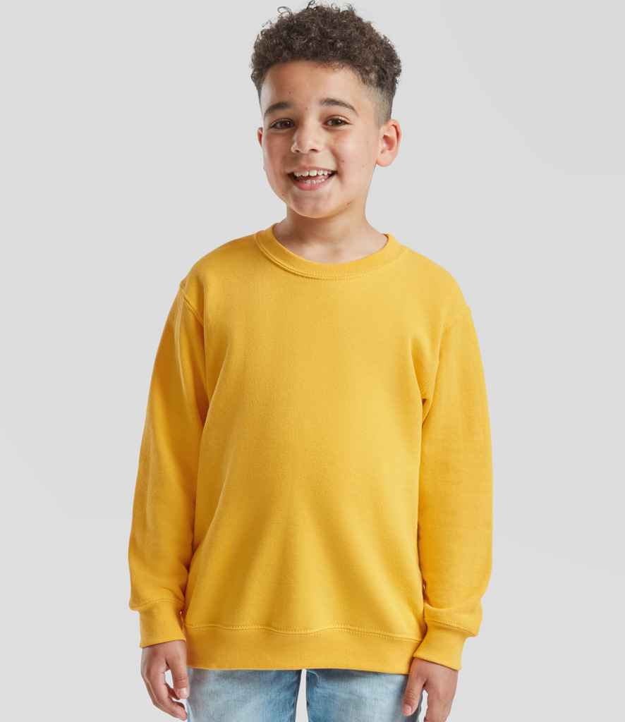 Fruit of the Loom Kids Classic Drop Shoulder Sweatshirt - Sun