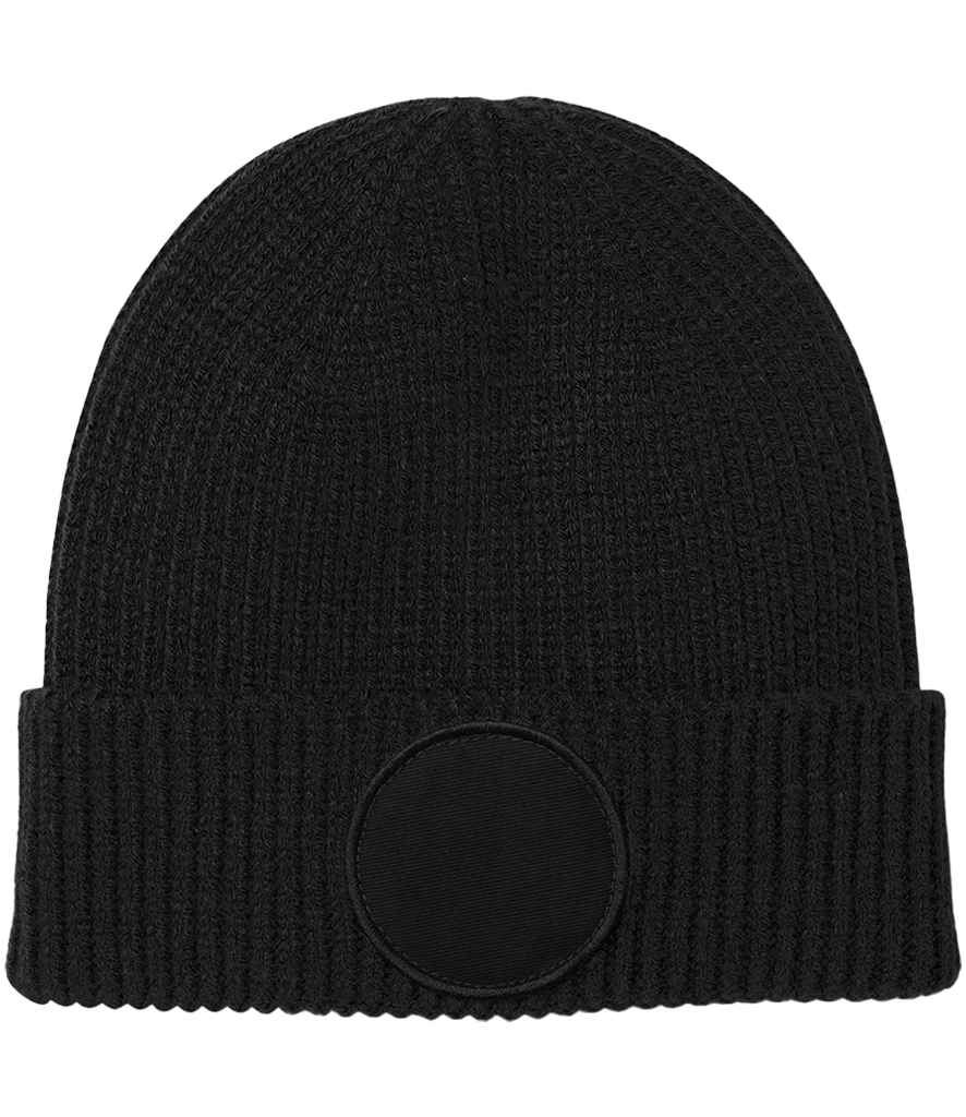 Beechfield Circular Fashion Patch Beanie - BLK