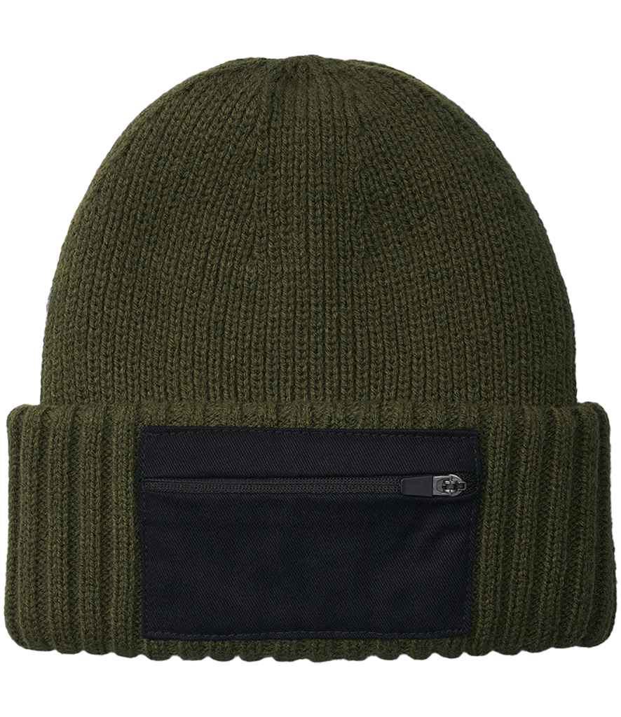 Beechfield Zip Patch Beanie - MI/BK
