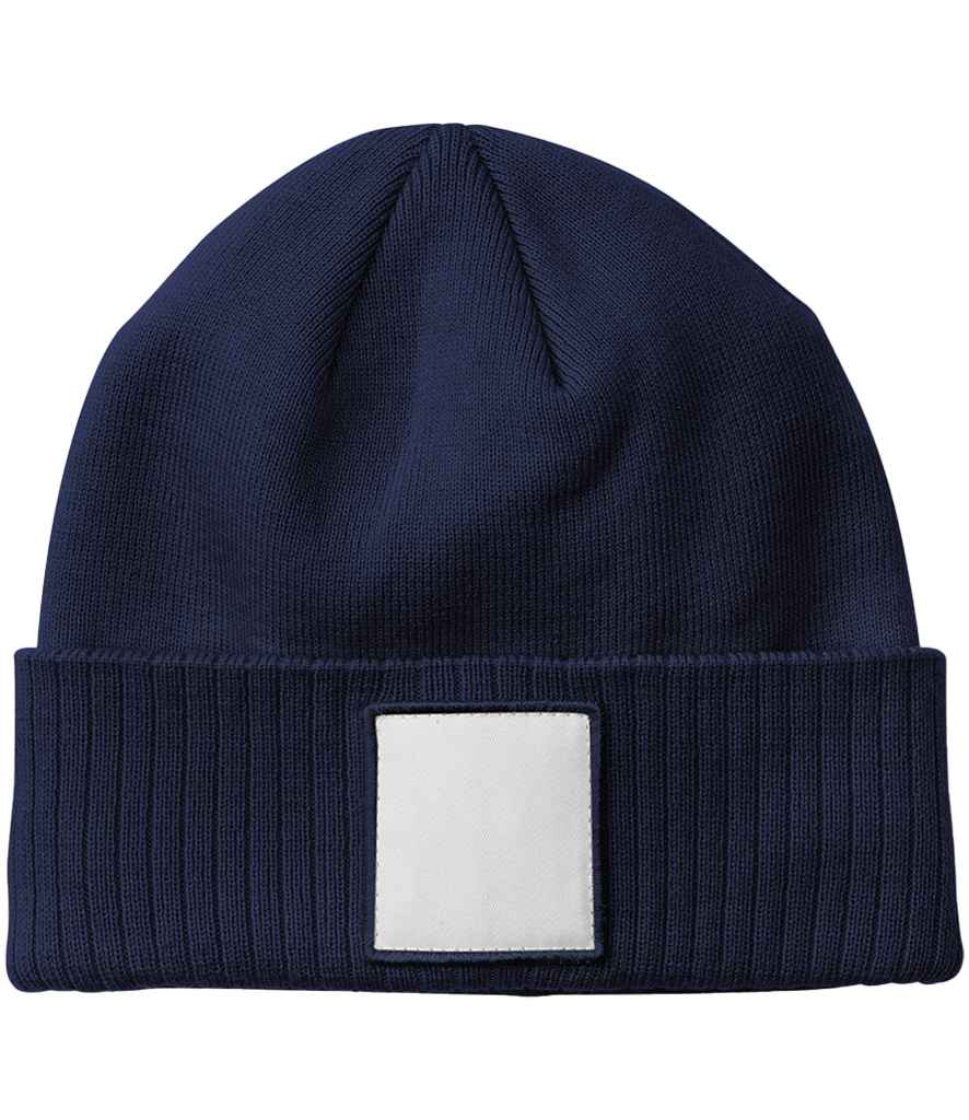 Beechfield Appliqué Patch Beanie - OX/WH