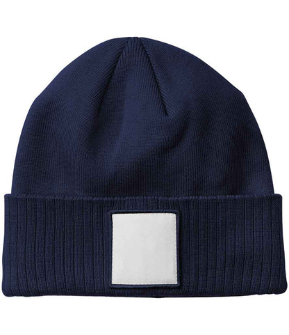 Beechfield Appliqué Patch Beanie - OX/WH