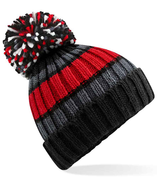 Beechfield Hygge Striped Beanie - BKCH
