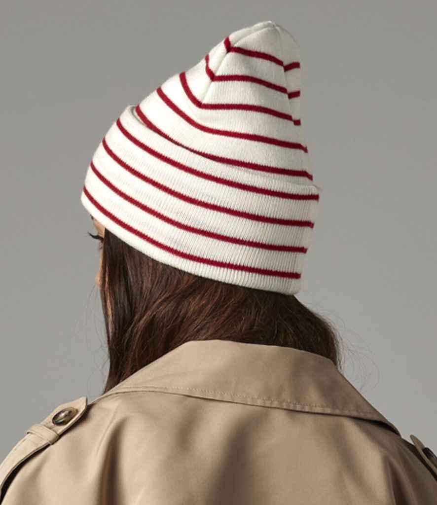 Beechfield Original Deep Cuffed Striped Beanie - SFW/C