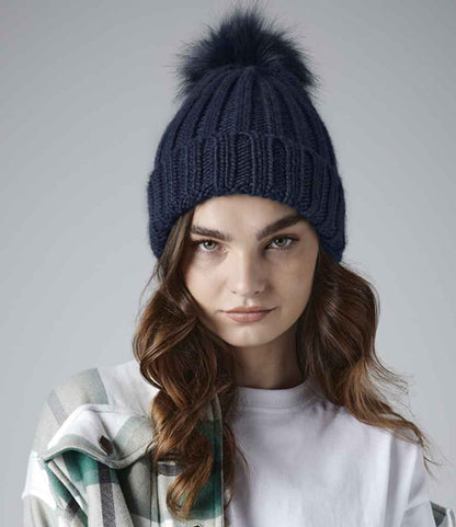 Beechfield Verbier Fur Pop Pom Beanie - NAV
