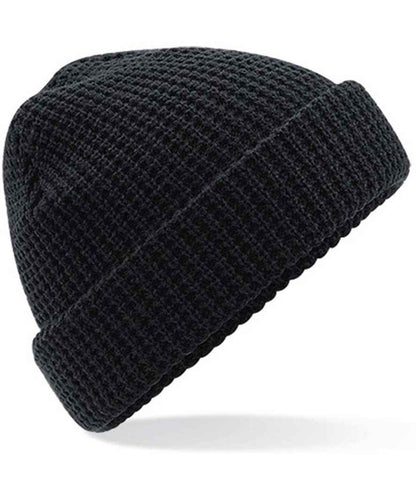 Beechfield Classic Waffle Knit Beanie - BLK