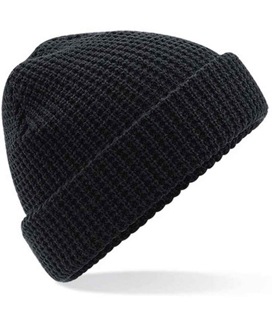 Beechfield Classic Waffle Knit Beanie - BLK