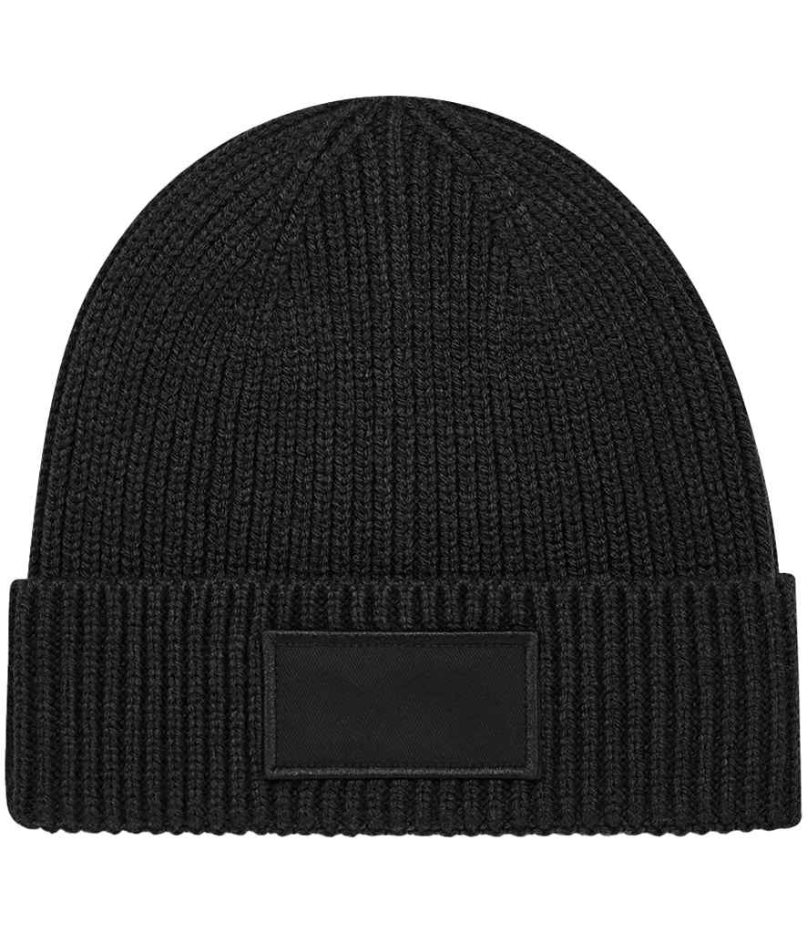 Beechfield Fashion Patch Beanie - BLK