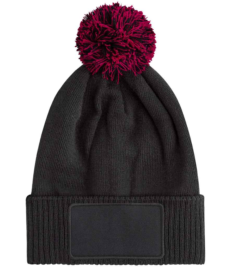 Beechfield Kids Snowstar® Patch Beanie - BK/CR