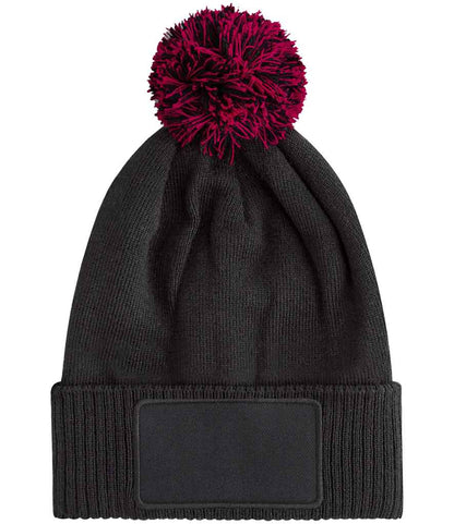 Beechfield Kids Snowstar® Patch Beanie - BK/CR
