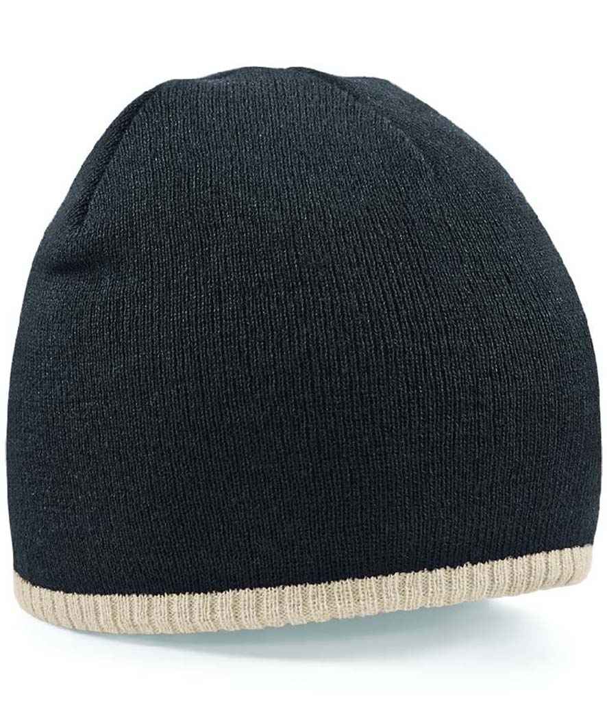 Beechfield Two Tone Pull-On Beanie - BK/ST