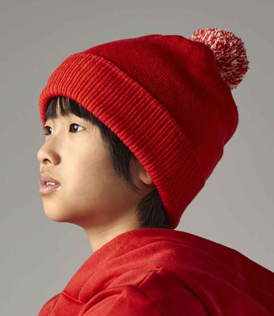 Beechfield Kids Snowstar® Beanie - BR/OW