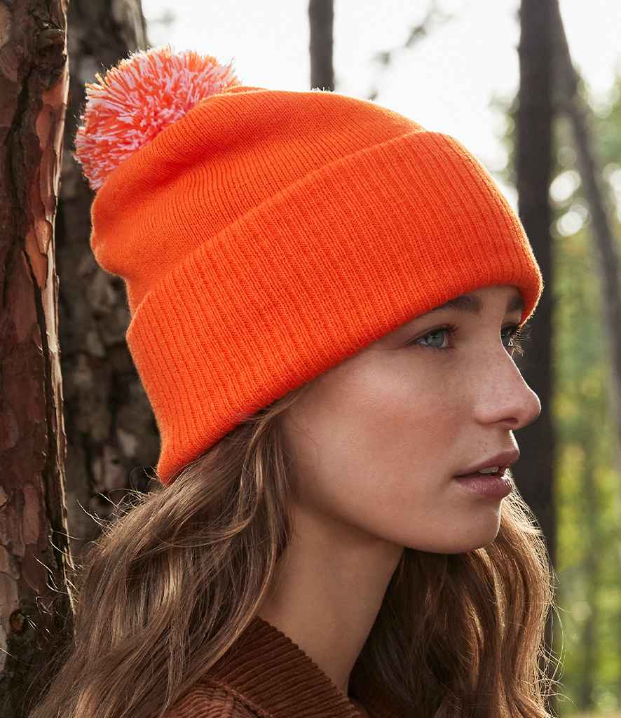 Beechfield Snowstar® Beanie - OR/WH