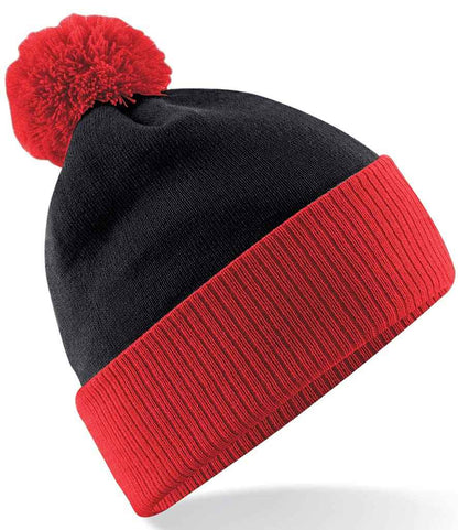 Beechfield Snowstar® Two Tone Beanie - BK/BR