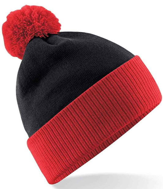 Beechfield Snowstar® Two Tone Beanie - BK/BR