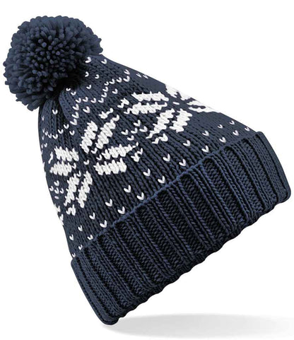 Beechfield Fair Isle Snowstar® Beanie - FN/WH