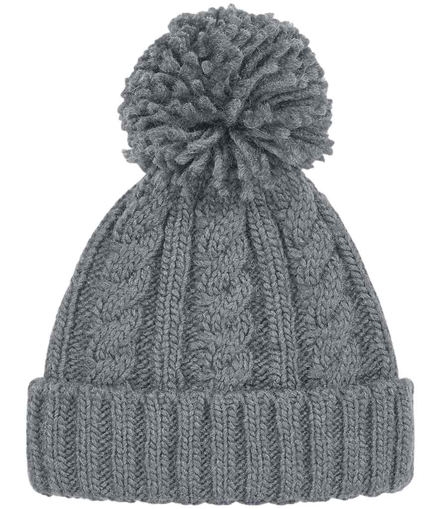 Beechfield Cable Knit Melange Beanie - LGR