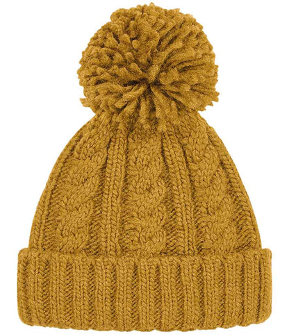 Beechfield Cable Knit Melange Beanie - MUS