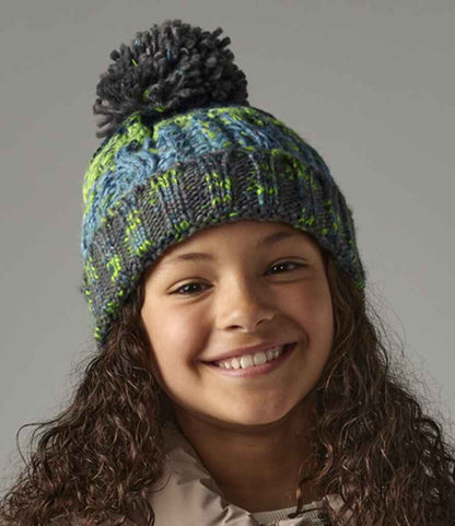 Beechfield Junior Corkscrew Pom Pom Beanie - ETG