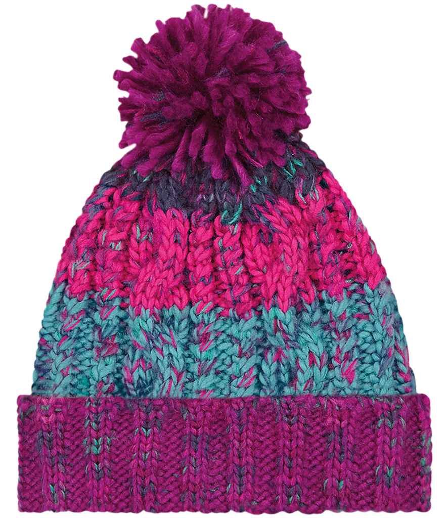 Beechfield Junior Corkscrew Pom Pom Beanie - WBR