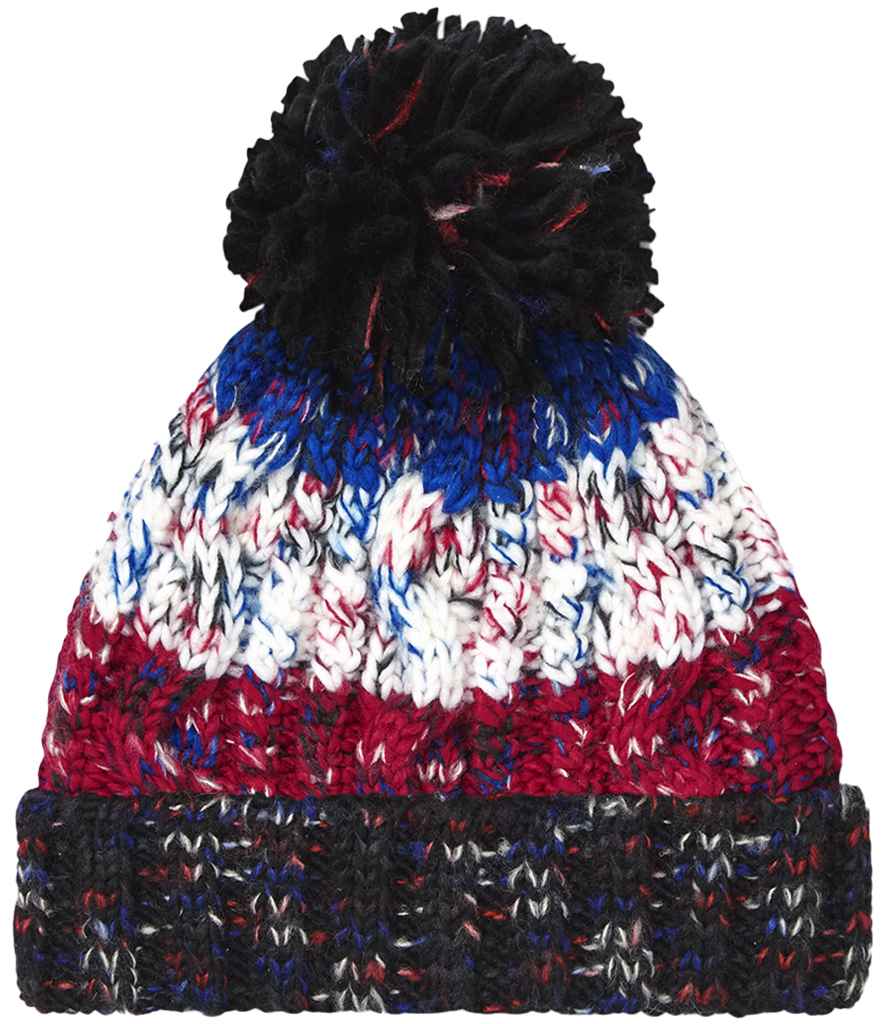 Beechfield Corkscrew Pom Pom Beanie - BJK