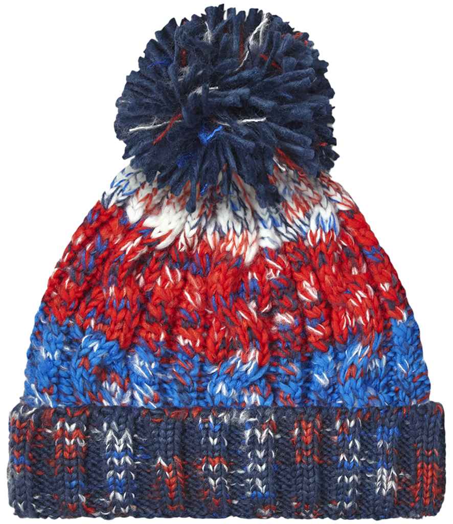 Beechfield Corkscrew Pom Pom Beanie - CHBL