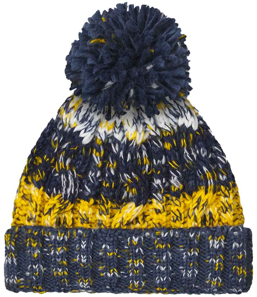 Beechfield Corkscrew Pom Pom Beanie - MGF