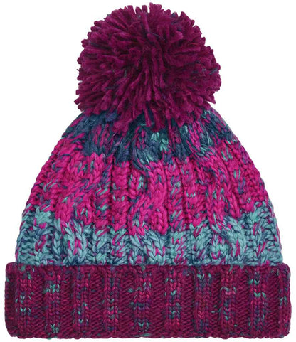 Beechfield Corkscrew Pom Pom Beanie - WBR