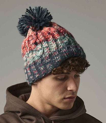 Beechfield Corkscrew Pom Pom Beanie - WMB