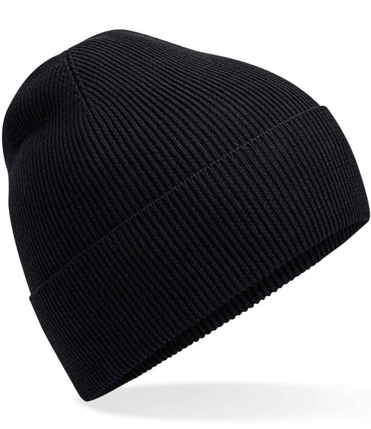 Beechfield Organic Cotton Fine Knit Beanie - BLK