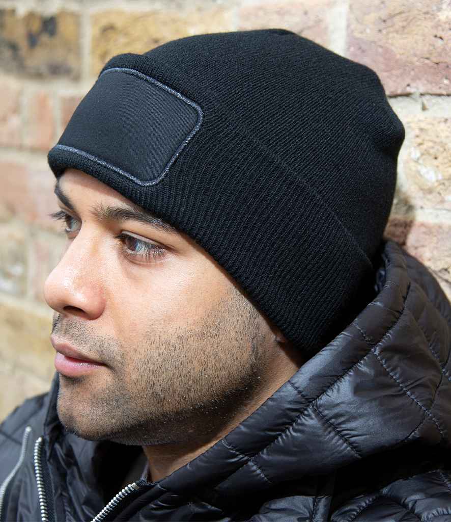 Result Core Double Knit Printers Beanie - BLK