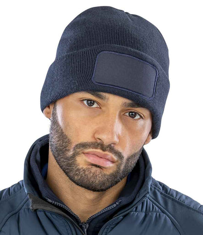 Result Core Double Knit Printers Beanie - NAV
