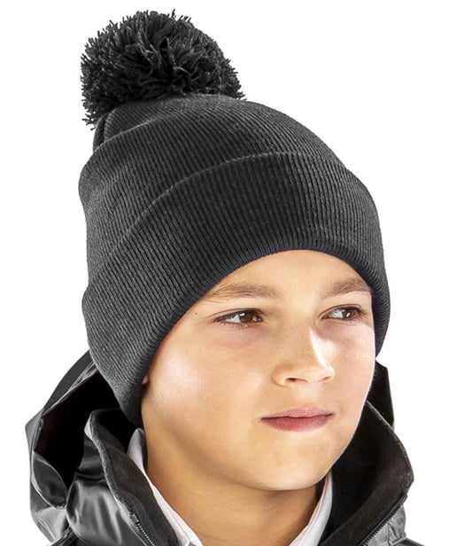 Result Core Kids Pom Pom Beanie - BLK