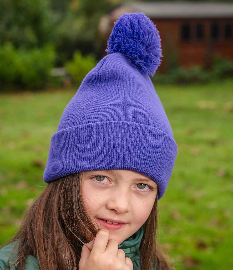 Result Core Kids Pom Pom Beanie - PUR