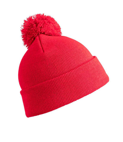 Result Core Kids Pom Pom Beanie - RED