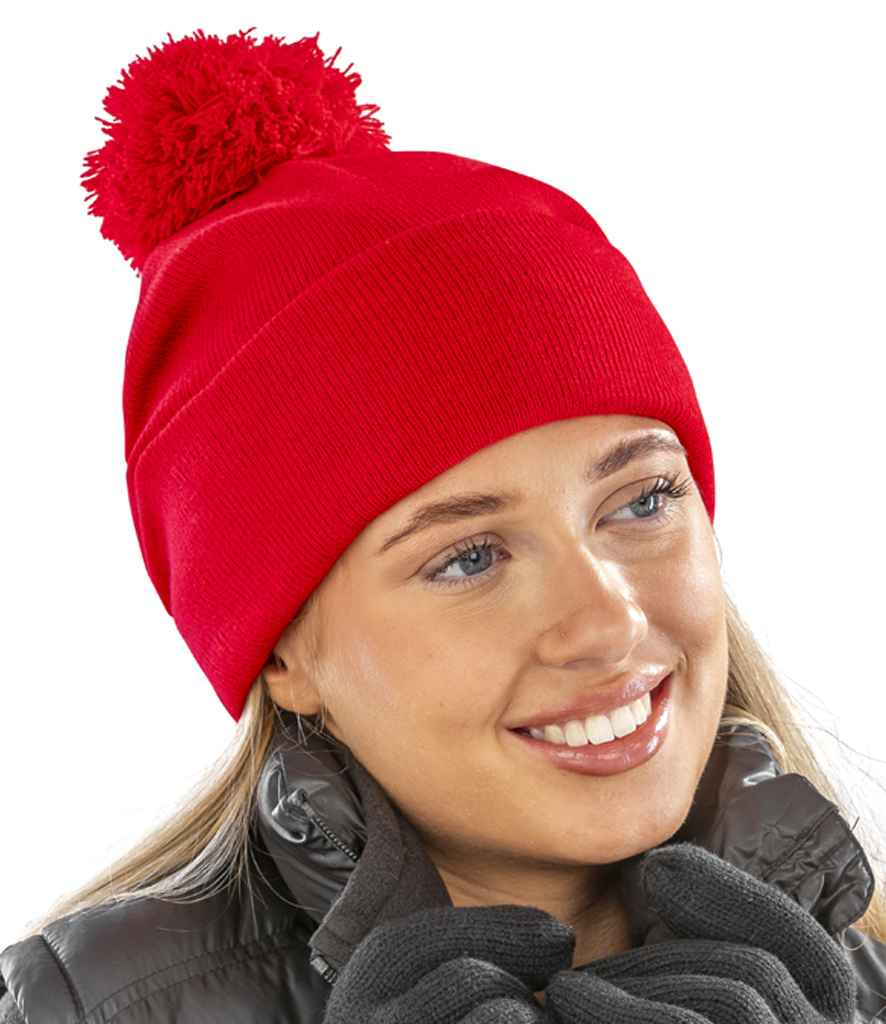 Result Core Pom Pom Beanie - RED