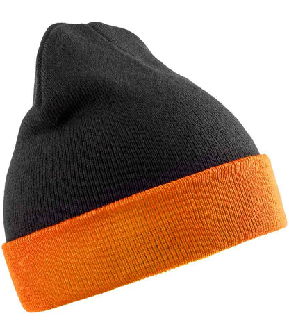 Result Genuine Recycled Compass Beanie - BK/OR