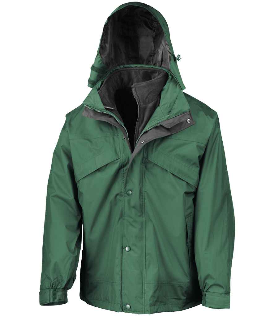 Result 3-in-1 Waterproof Zip and Clip Fleece Lined Jacket