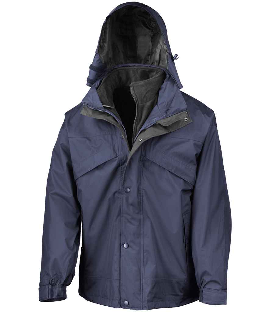 Result 3-in-1 Waterproof Zip and Clip Fleece Lined Jacket