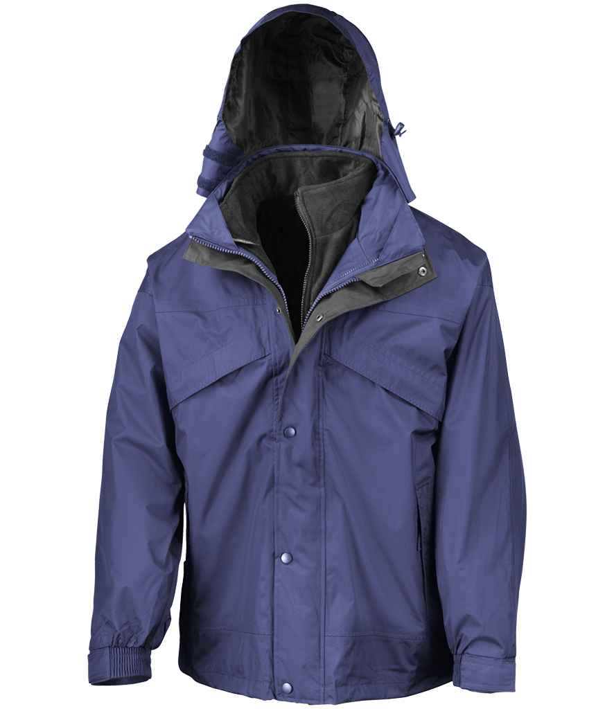 Result 3-in-1 Waterproof Zip and Clip Fleece Lined Jacket