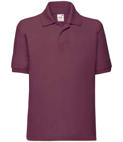 Fruit of the Loom Kids Poly/Cotton Piqué Polo Shirt - Bur