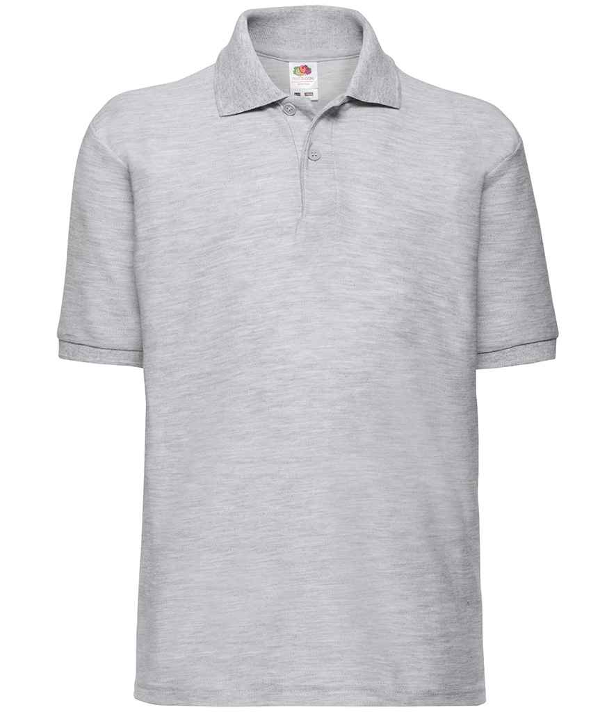 Fruit of the Loom Kids Poly/Cotton Piqué Polo Shirt - Hea