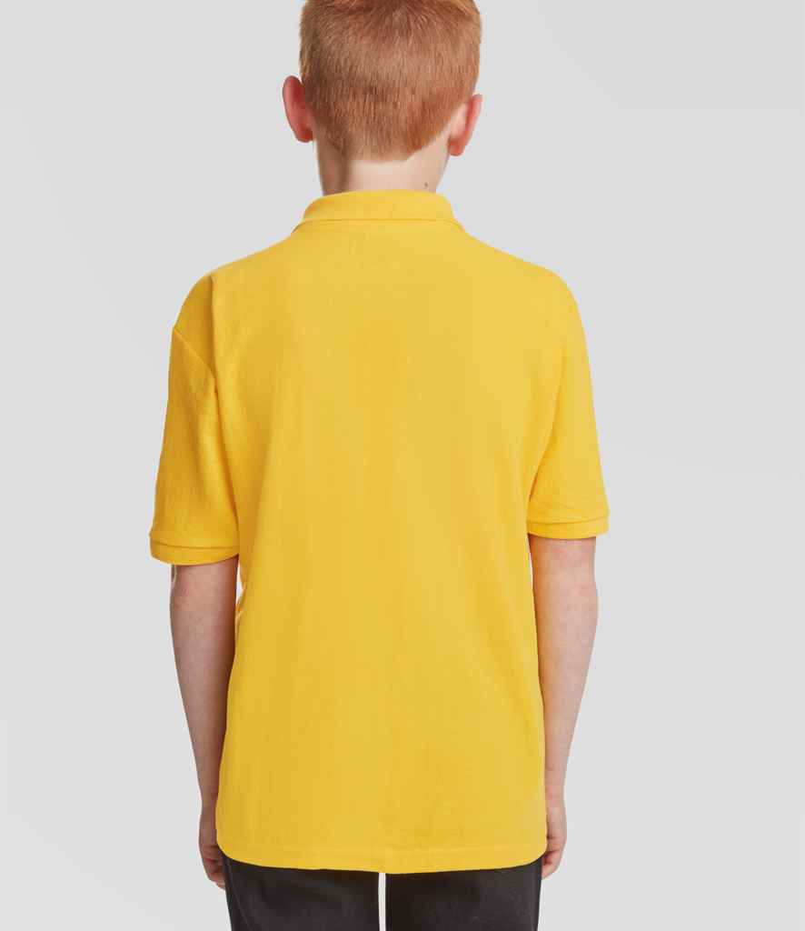 Fruit of the Loom Kids Poly/Cotton Piqué Polo Shirt - Sun