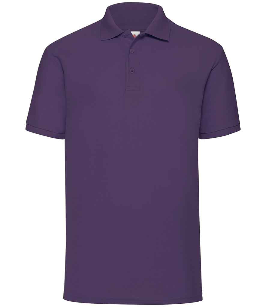 Fruit of the Loom Poly/Cotton Piqué Polo Shirt - Purple