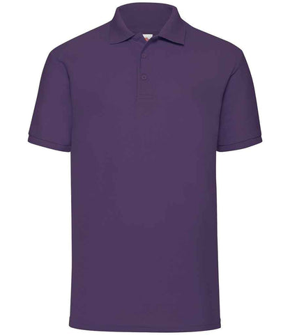 Fruit of the Loom Poly/Cotton Piqué Polo Shirt - Purple