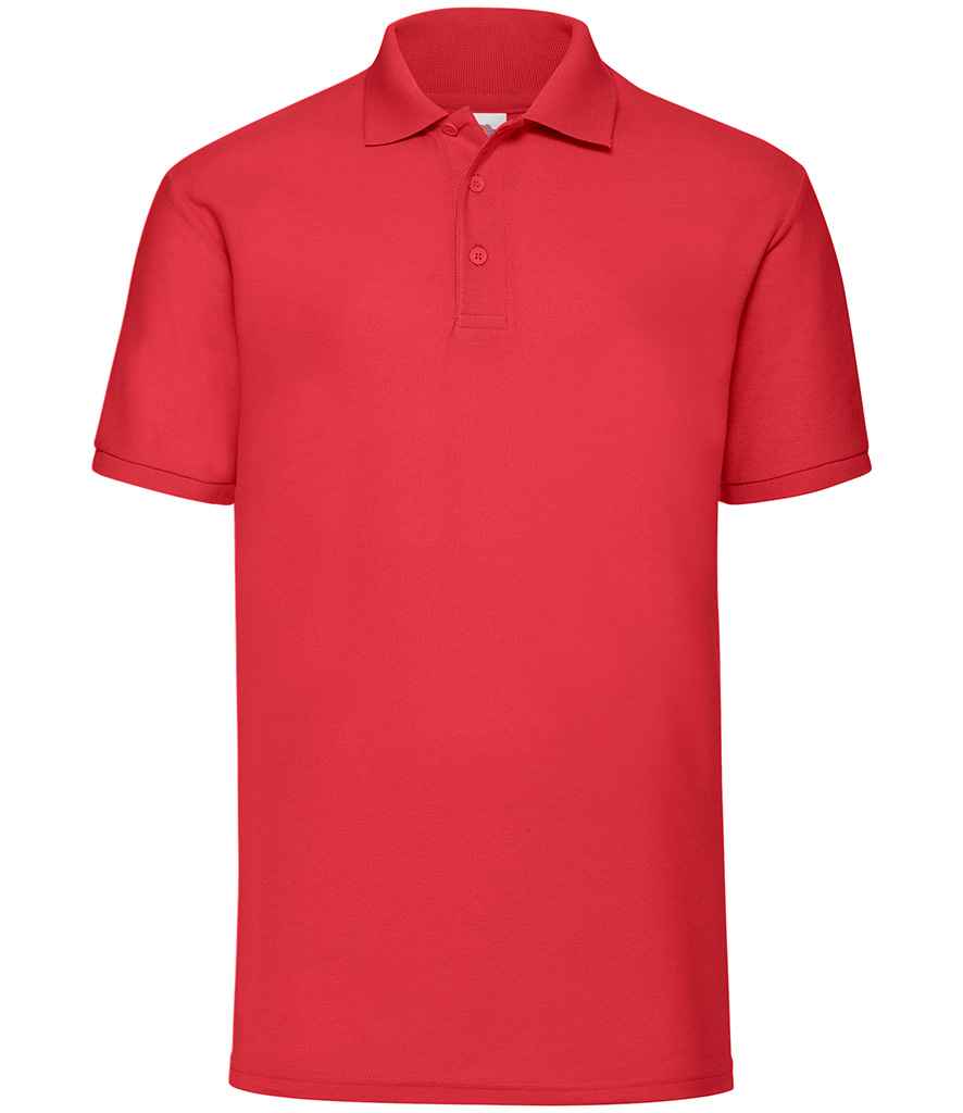 Fruit of the Loom Poly/Cotton Piqué Polo Shirt - Red