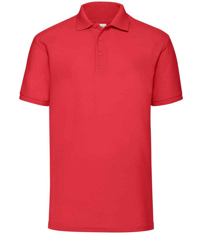 Fruit of the Loom Poly/Cotton Piqué Polo Shirt - Red