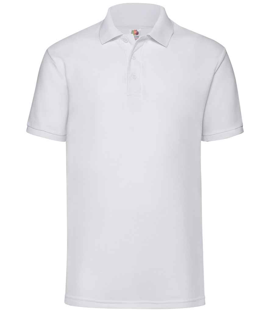 Fruit of the Loom Poly/Cotton Piqué Polo Shirt - Whi